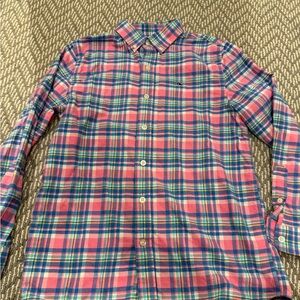 Vineyard Vines Pink and Blue Plaid Flannel Shirt